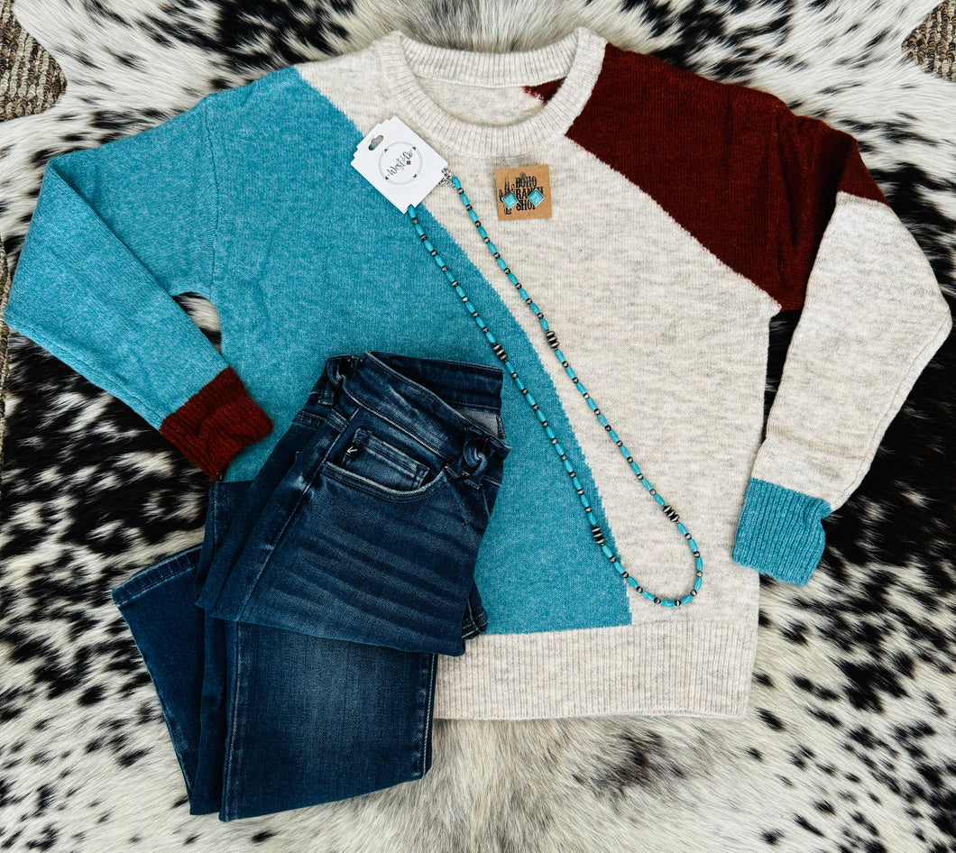 Faith Colorblock Sweater