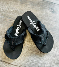 Load image into Gallery viewer, Gypsy Flip Flops (black)