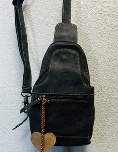 WESTERN FORK SLING BAG IN COAL