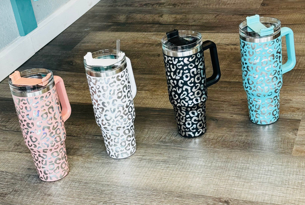 Shimmer Leopard Tumblers