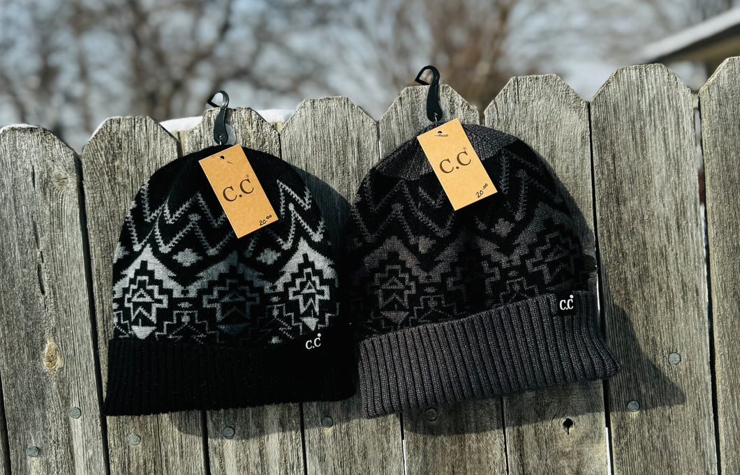 Unisex Cuffed Southwestern Print C.C Beanie