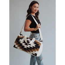 Load image into Gallery viewer, Brown Brandi Aztec Duffle