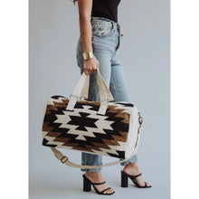 Load image into Gallery viewer, Brown Brandi Aztec Duffle