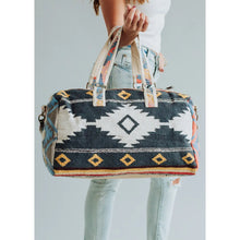 Load image into Gallery viewer, Blueberry Aztec Duffel