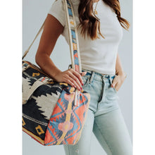 Load image into Gallery viewer, Blueberry Aztec Duffel