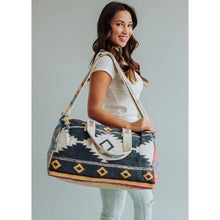 Load image into Gallery viewer, Blueberry Aztec Duffel