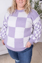 Load image into Gallery viewer, Checkered Pullover Sweater - Lavender