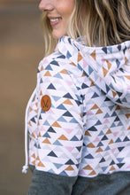 Load image into Gallery viewer, Hailey Pullover Hoodie - Geometric and Charcoal