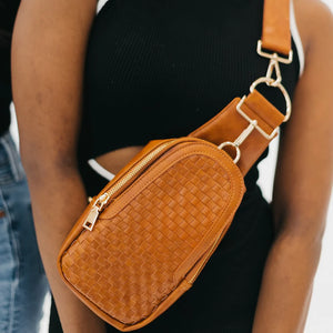 WAVERLY WOVEN SLING BAG