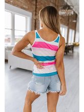 Load image into Gallery viewer, Rory Color Block Tank Top in rose